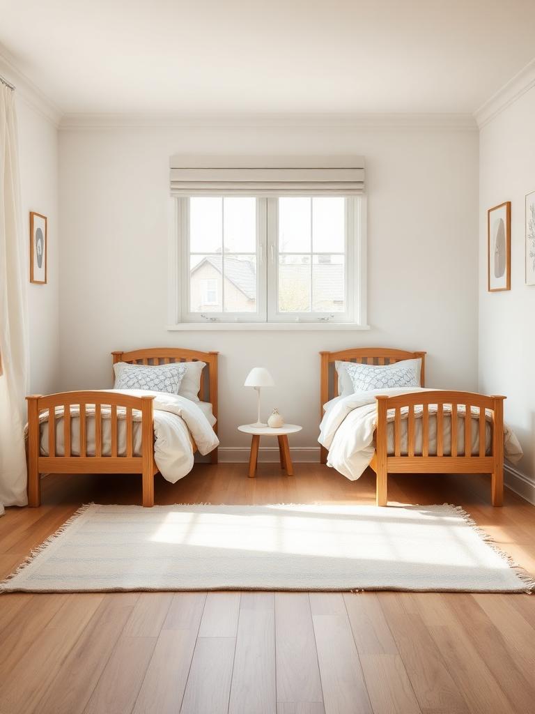 The Shared Bedroom styled with a Little Woven rug